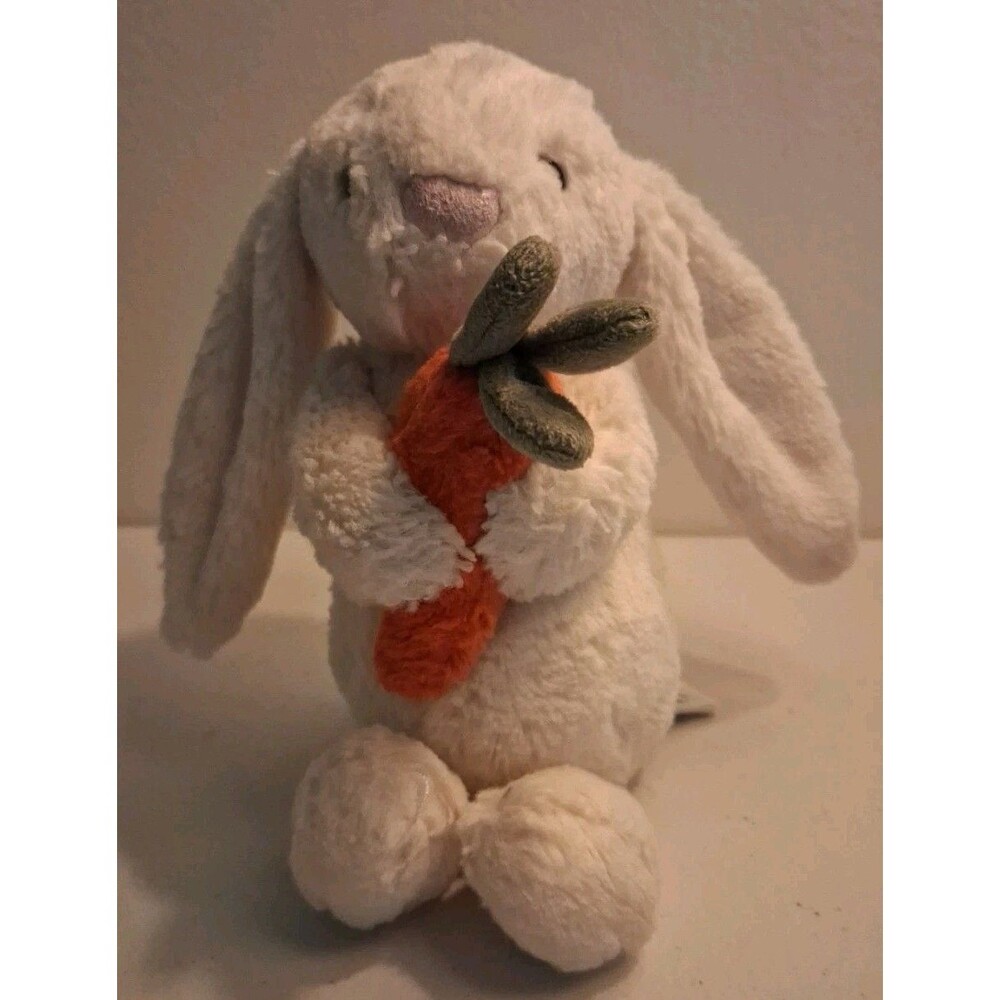 Jellycat Cream Bonnie Bunny with Carrot Retired Plush Rare